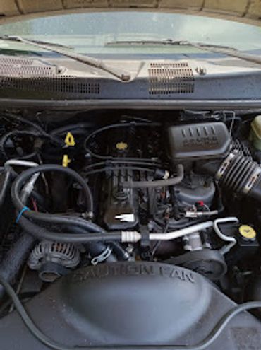 Car engine compartment